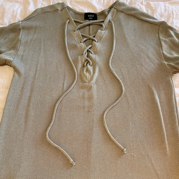 Lace Up Knit Top - Picture 5 of 6